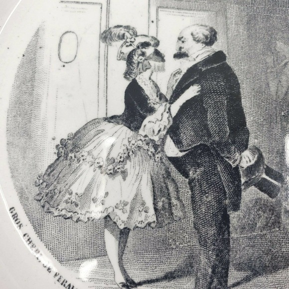 French CREIL & MONTEREAU Transferware Plate - Picture 3 of 6